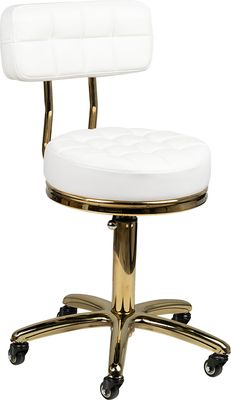 Gold-Kosmetikhocker AM-961 weiß
