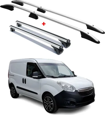 Obrázek produktu pro Sada střešních nosičů pro Opel Combo D 2010-2018 L1 krátký rozvor hliník šedá 4x