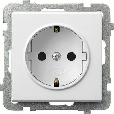 Produktbild von Schuko Steckdose Ausschalter Taster Lichtschalter Dimmer Schalter AS weiß Schuko Steckdose GP-1GS/m/00