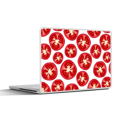 Produktbild von MuchoWow® Laptop Aufkleber Sticker Cover Tomate - Muster - Obst - Gemüse 30x22 cm - Laptop-Sticker