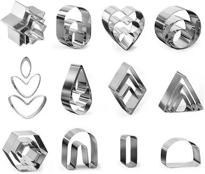 Produktbild von Rostfreie Mini-Metallformen für Handarbeitsschmuck, 30 Stück, für Kuchen und Torten, Edelstahl-Formen.