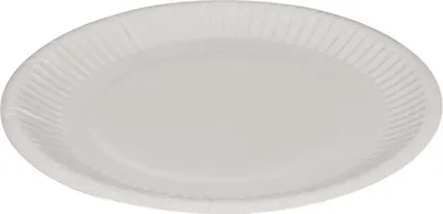 Produktbild von Pappteller Rund, ø 18 cm, Weiß | Packung (100 Stück)