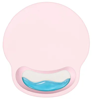 Immagine prodotto di Tappetino per mouse con poggiapolsi, 2-in-1, ergonomico, con cuscino in gel e memory foam, color rosa