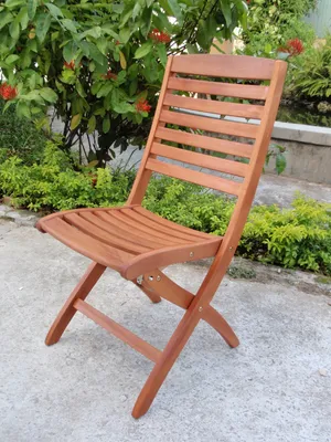 Produktbild von Klappstuhl Gartensessel Stuhl aus Eukalyptusholz 2er Set