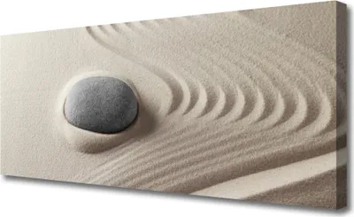 Produktbild von Tulup Leinwand-Bilder 125x50 Wandbild Canvas Kunstdruck Sand Steine Kunst