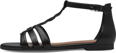 Produktbild von Tamaris Damen Sandale T-Riemen geflochten geschlossene Ferse 1-28130-42, Größe:38 EU, Farbe:Schwarz
