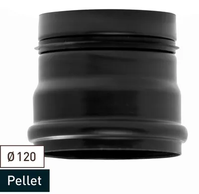 Produktbild von Raik Pelletrohr / Ofenrohr 120mm - Ofenanschlussstück schwarz