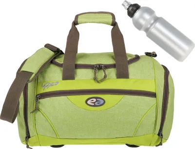 Produktbild von Sporttasche Tasche für Jungen Mädchen Yzea Sports 52 cm 26 Liter Freizeittasche Kinder Reisetasche Gym Bag Fitnesstasche Sport Schultasche Frog (Grün) + Trinkflasche