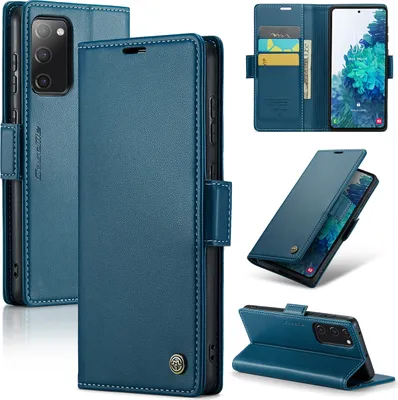 Immagine prodotto di Custodia Galaxy S20 FE, Custodia in pelle con funzione stand per Samsung Galaxy S20 FE Blu