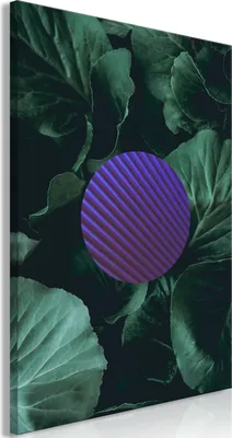 Produktbild von Vlies Leinwandbild - Botanical Abstraction (1 Part) Vertical 40x60 cm Blätter b-B-0370-b-a