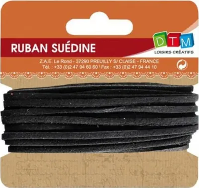 Immagine prodotto di Graine Creative GC Cordoncino in pelle scamosciata, 5 m, nero