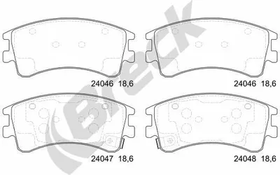 Produktbild von BRECK Bremsbeläge Satz Vorne Bremsklötze für MAZDA 6 Station Wagon (GY) 24046 00 701 10