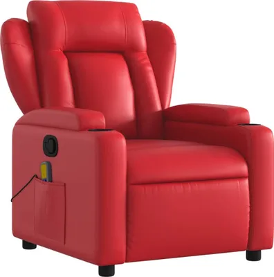 Produktbild von vidaXL Massagesessel Rot Kunstleder