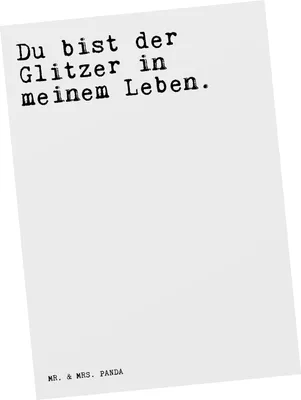 Produktbild von Mr. & Mrs. Panda Postkarte Du bist der Glitzer... - Weiß - Geschenk, Ansichtskarten, Sprüche, Spruch Weisheiten Zitate Lustig Weisheit Worte, Freundin, Fotokarte, Familie