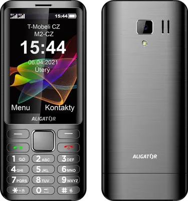 A front and back view of a mobile phone.