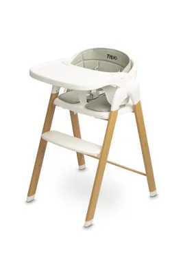 Image de CARETERO, Chaise haute 3 en 1 bébé, Rehausseur nouveau-né, Repose-pieds, Triplo Gris