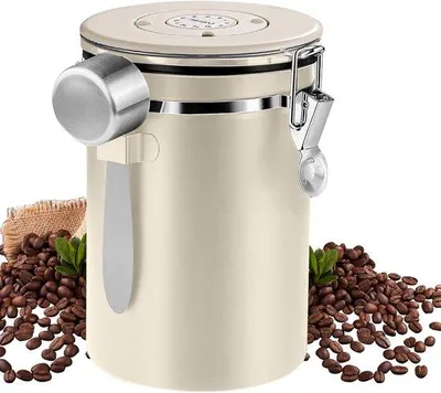 Produktbild von Luftdichte Kaffeekanne - 1,8 l - für Kaffee - weiß - Edelstahl