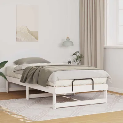 Image de Maison Exclusive - Cadre de lit blanc 90 x 190 cm Bois de pin massif