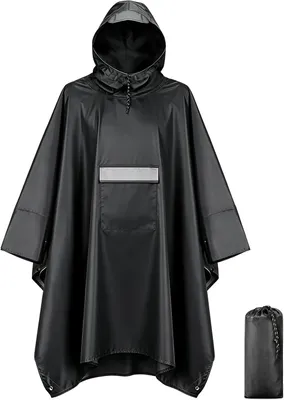 Immagine prodotto di Poncho impermeabile leggero con maniche, giacca antipioggia multifunzionale