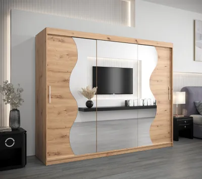 Produktbild von Kleiderschrank ROZALIE – Breite 250 cm, Eiche artisan