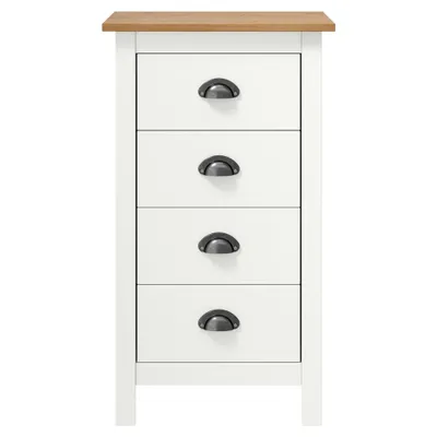 Image de vidaXL Sideboard Hill blanc 46x35x80 cm pin massif