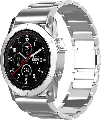 Produktbild von Strap-it Titan armband passend für Garmin Fenix 5 (Plus) / 6 (Pro) / 7 (Pro - Sapphire - Solar) / 8 - 47 mm / Fenix E / Quatix 5 / 6 / 7 silber)