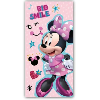 Produktbild von Disney Minnie Maus Badetuch Rosa| Strandtuch XL 67x137cm