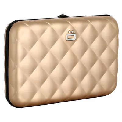 Produktbild von Ögon Quilted Button Card Holder Kartenetui RFID-safe rose gold