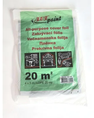 Produktbild von Euro nářadí 166761 Fólie zakrývací LDPE 20 µm 4 x 5 m neprůsvitná