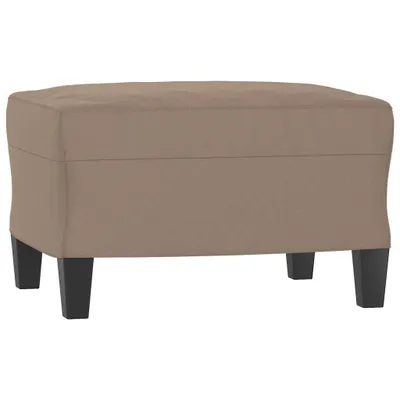 Image de vidaXL Tabouret de pied Taupe 60x50x41 cm Tissu microfibre