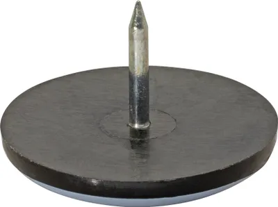 Produktbild von WAGNER Nagelgleiter 4tlg. - Ø 30 x 5 / 23 mm, PFTE Möbelgleiter schwarz / grau zum Nageln, für robuste Böden - 15183099