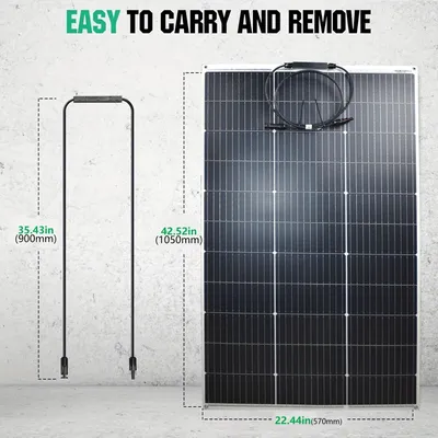 Obrázek produktu pro Solární panel - Solární systém - Solární energetický panel - Monokrystalický panel - 2x 125W 18V