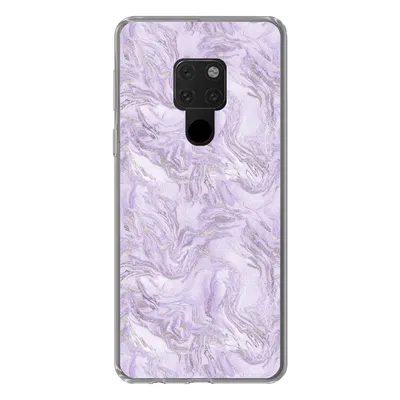 Produktbild von MuchoWow® Handyhülle Schutzhülle Hülle für Huawei P40 Lite Marmor - Silber - Muster Silikon Softcase Handy Hülle - Handy