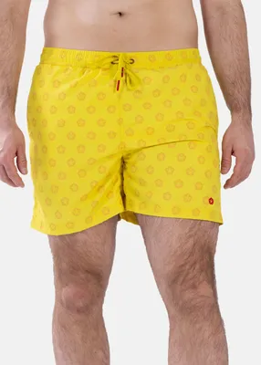 Image de Short de bain pour homme Frozen Cape FALCAO FCA-75-255116, imprimé jaune, taille S