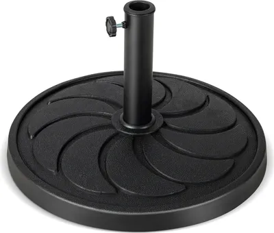 Obrázok produktu pre COSTWAY Stojan na slnečník 18 kg, okrúhly stojan na tyče slnečníkov 38/48 mm, Ø54 cm Stojan na slnečník na trhu Podstavec na slnečník do záhrady, na balkón