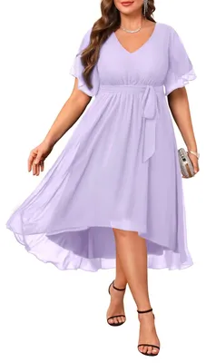Produktbild von Talisea Kleid in Übergröße, für Hochzeitsgäste – formelles Cocktailkleid, Chiffo