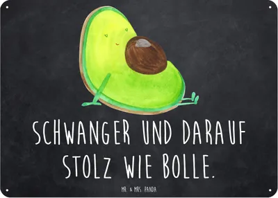 Produktbild von Mr. & Mrs. Panda tafel Avocado Schwangerschaft DIN A6 - Kreidetafel - Geschenk, Schild, Schwanger, Retro Blechschild, Türschild, Geburt, Liebe, Blechtafel, Wandbild, Baby