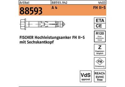 Produktbild von Hochleistungsanker R 88593 FH II 12/ 10 S A 4