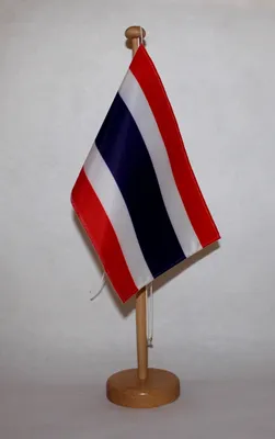 Produktbild von Tischflagge Thailand 25x15 cm mit Holzständer