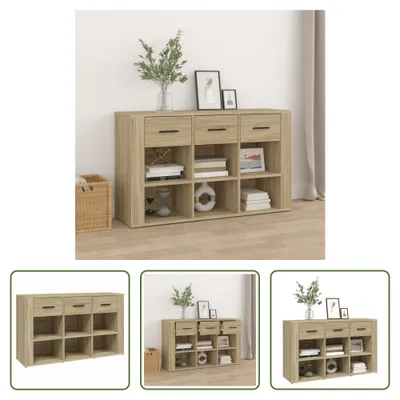 Produktbild von The Living Store Sideboard Sonoma-Eiche 100x30x59,5 cm Holzwerkstoff