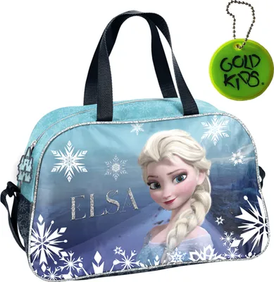 Produktbild von Sporttasche Kinder für Mädchen & Jungen - Umhängetasche mit Frozen Motiv - Schwimmtasche mit verstärktem Boden - Trainingstasche