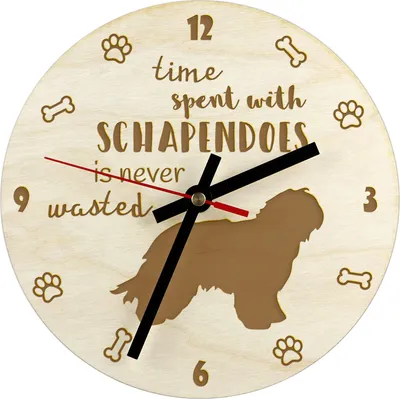 Image de Berger hollandais - horloge avec chien, horloge en bois gravée, horloge personnalisée Art-Dog