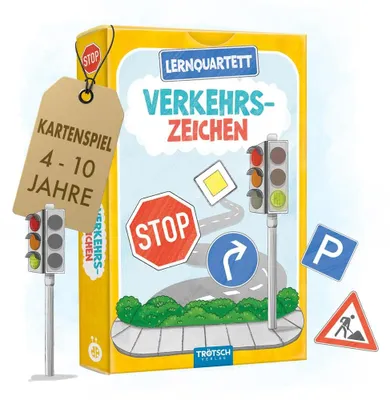 Produktbild von Trötsch Lernquartett Verkehrszeichen Kartenspiel Lernspiel