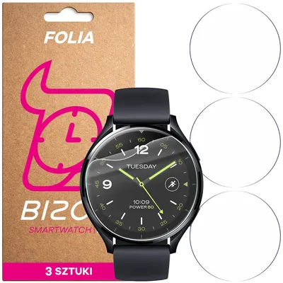 Produktbild von 3x Schutzfolie für den Bildschirm für Xiaomi Watch 2, Bizon Watch HydroFlex