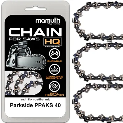 Produktbild von 3x Sägekette 30cm 1,1mm 3/8" 46TG für Parkside PPAKS 40-Li A1