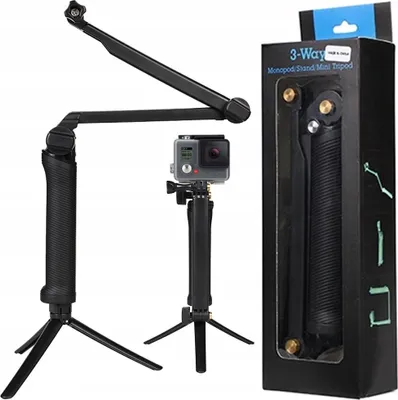 Immagine prodotto di Monopod 3 in 1 per GoPro con Treppiede - Nero KP31111