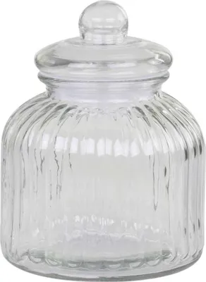 Produktbild von Chic Antique VORRATSGLAS im Rillen Design Glas KLEIN 23x17 cm 2,9 Liter