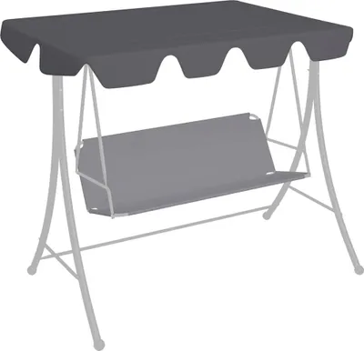 Produktbild von vidaXL Ersatzdach für Hollywoodschaukel Anthrazit 150/130x105/70 cm
