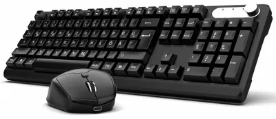 Produktbild von INCA Tastatur + Maus IWS-549U Büro Design,USB 2.0 Tas/USB-C Maus black