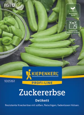 Produktbild von Kiepenkerl Zuckererbsensamen Delikett Pisum sativum axiphium 6-8 lfd. Meter